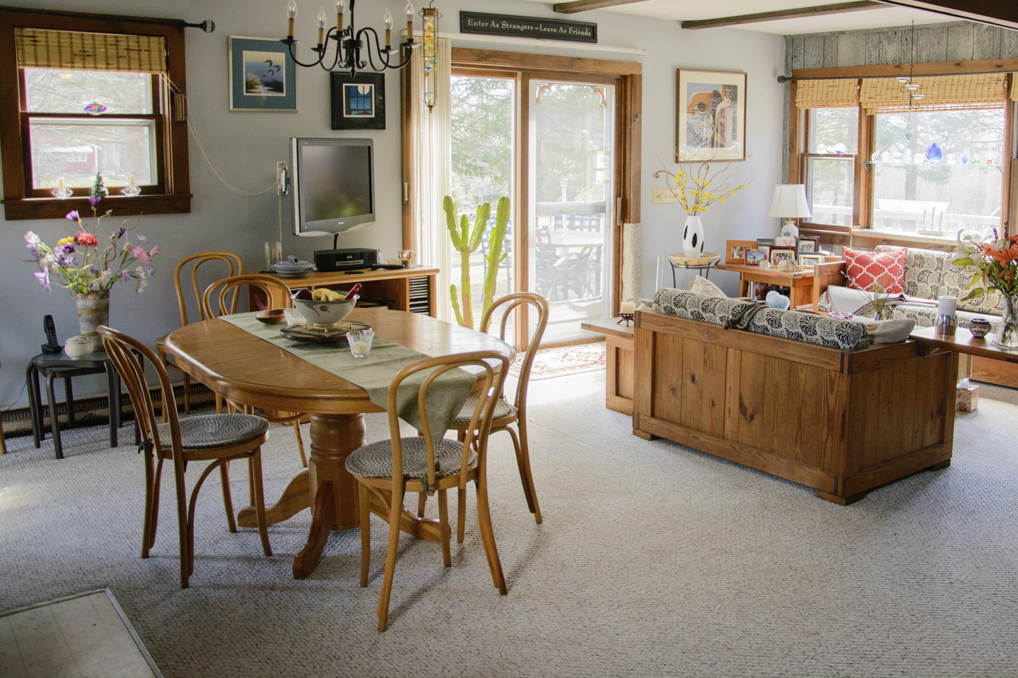 The dining area